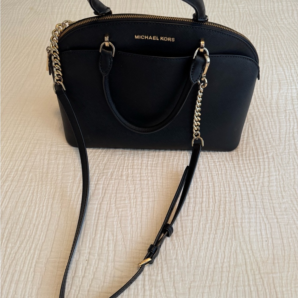 Michael Kors Black Satchel with Structured Design